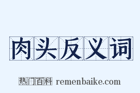 肉头反义词是什么意思的图片